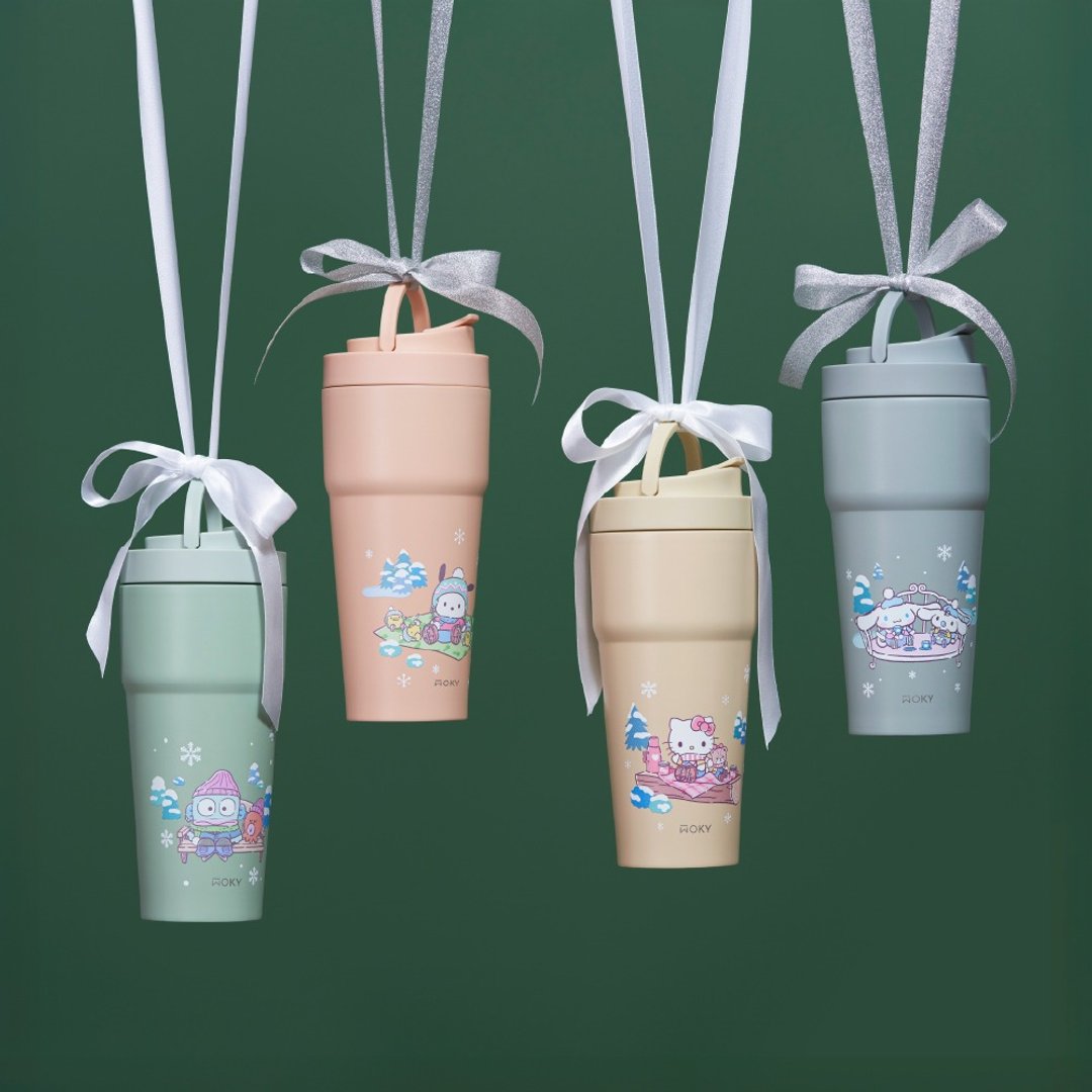 【WOKY沃厨】WOKY x SANRIO 浑圆杯 双层陶瓷 750ml-附硅胶粗吸管 - 保温瓶/保温杯 - 其他金属 