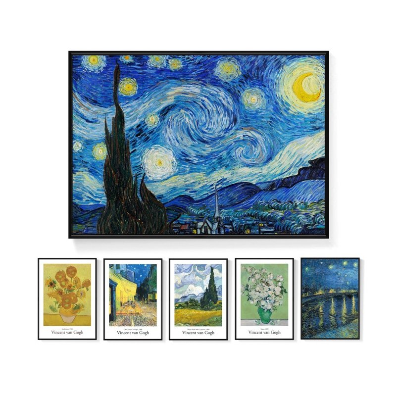 梵谷系列挂画/油画插画/艺术插画/装饰画/卧式挂画/菠萝选画所 - 海报/装饰画/版画 - 其他材质 多色