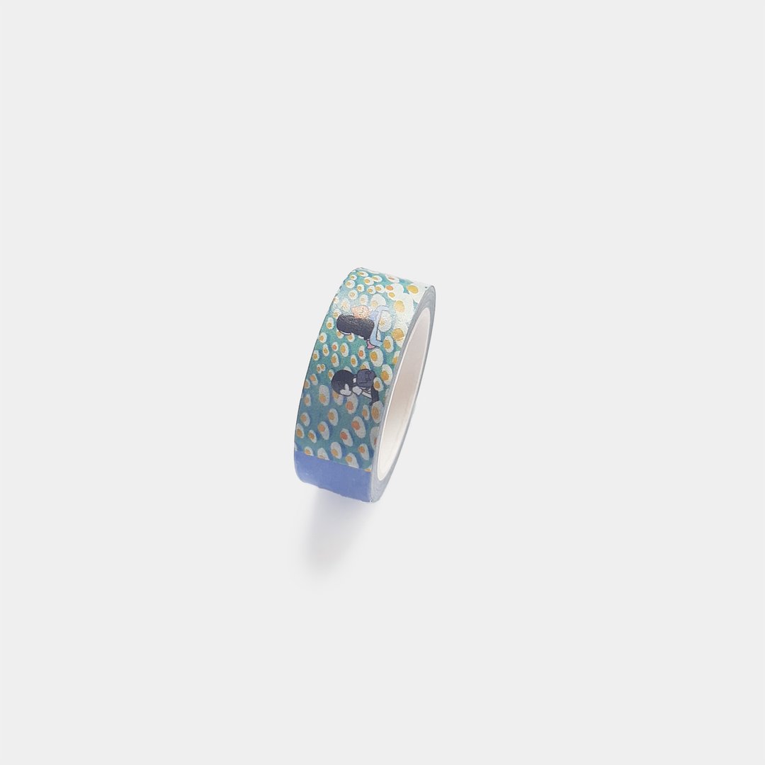 荷包蛋花园 | 15mm纸胶带 - 纸胶带 - 纸 白色