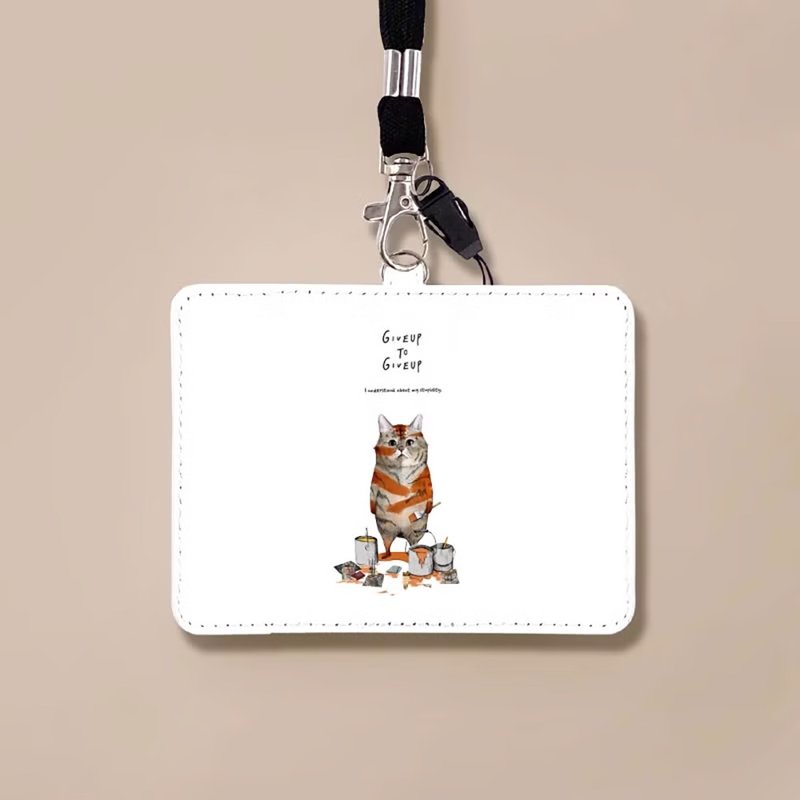 想变成老虎的猫 / 票卡夹 - 证件套/卡套 - 人造皮革 白色