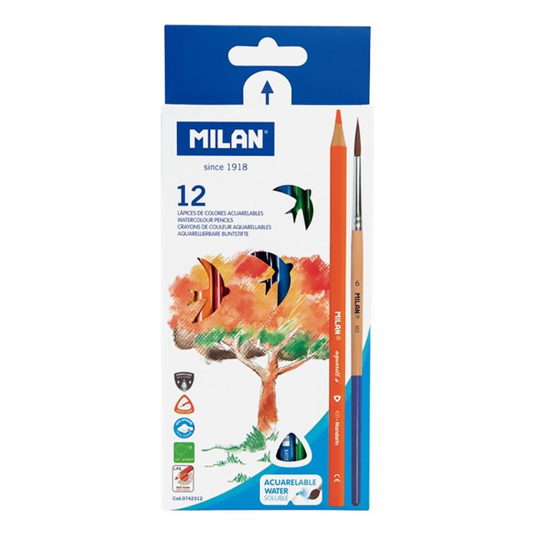 MILAN水溶性色铅笔12色 - 其他书写用品 - 木头 多色