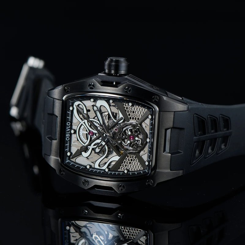 OBLVLO 欧弗洛  风云系列 - 极影黑 - 男表/中性表 - 不锈钢 黑色