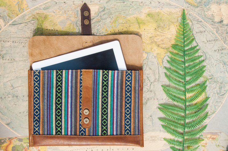 i-pad皮革收纳包 平板电脑包 手工皮件i-pad包 iPad皮套-摩洛哥风 - 平板/电脑保护壳 - 真皮 多色