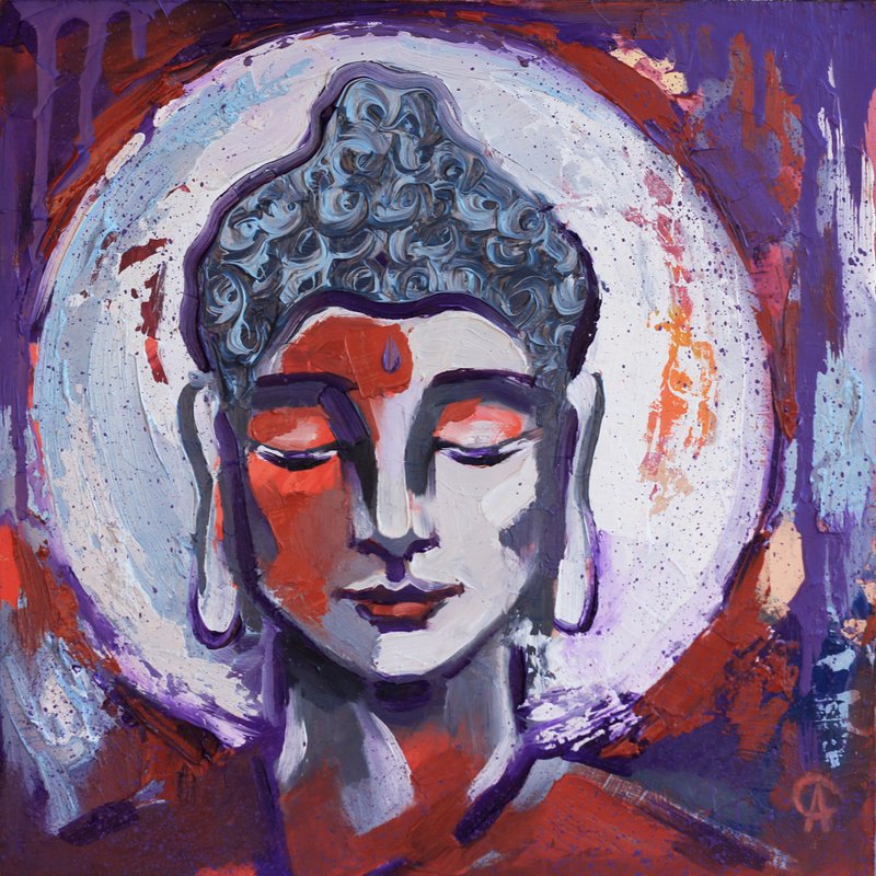 佛画 冥想 原创艺术 精神艺术品 禅宗壁画装饰 - 海报/装饰画/版画 - 其他材质 多色