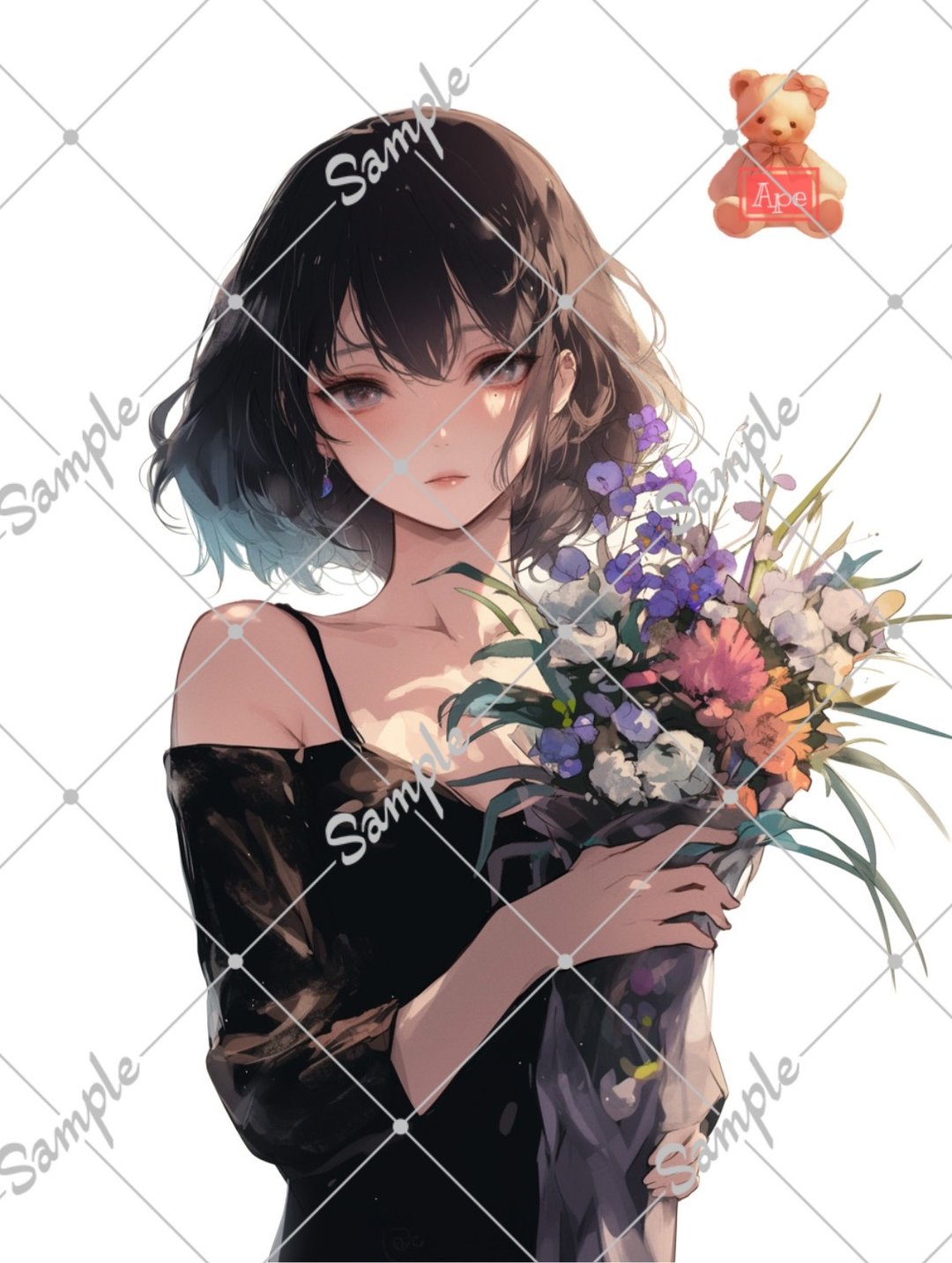 原创人物贴纸 装饰贴纸 一组5张 - 贴纸 - 纸 