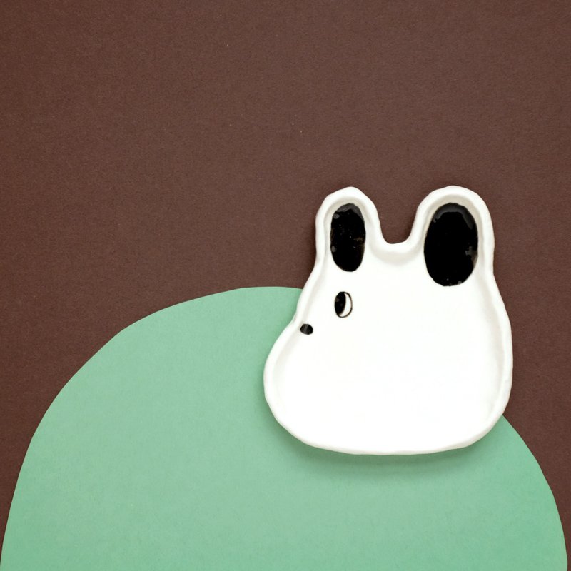 兜风狗狗浅碟 - 浅碟/小碟子 - 陶 绿色