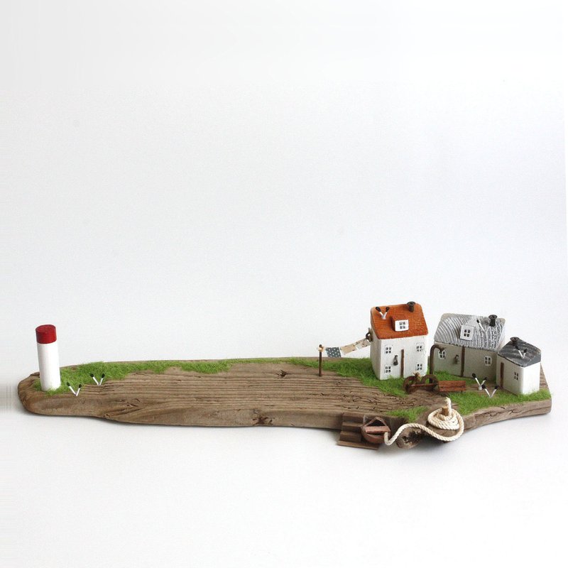 漂流木摆饰 - 潮声与海鸥 - W816 - 摆饰 - 木头 