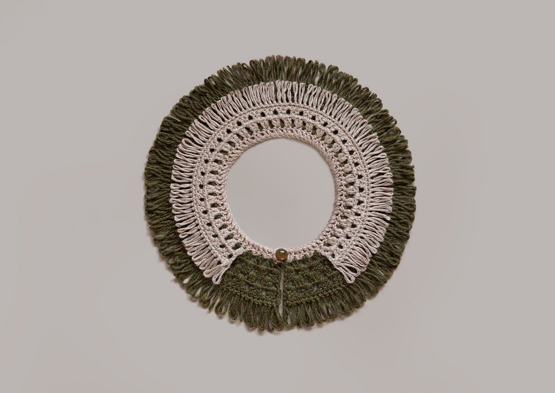 POPOPB 领子饰物 ACTIVE – OLIVE GREEN - 颈链 - 羊毛 