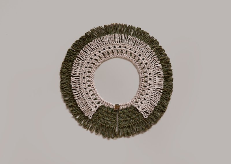 POPOPB 领子饰物 ACTIVE – OLIVE GREEN - 颈链 - 羊毛 