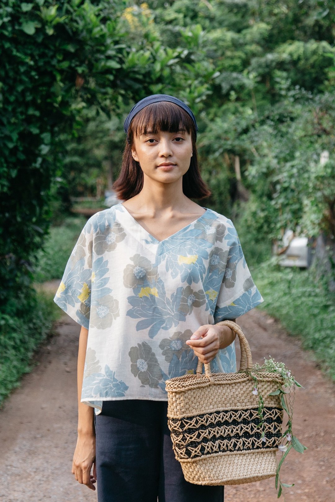 Mulmul 黄色碎花宽版衬衫 - 女装上衣 - 棉 黄色