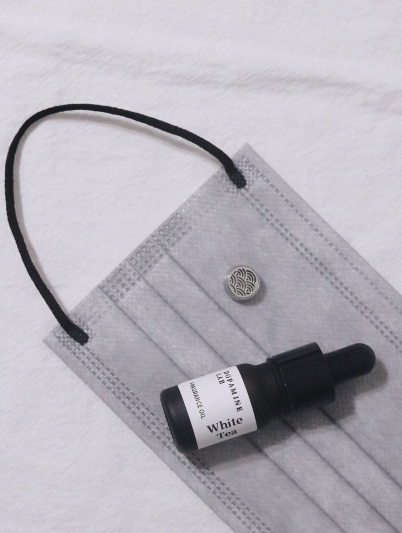 口罩香薰油 X 香薰磁扣套装 - 香薰/精油/线香 - 精油 银色