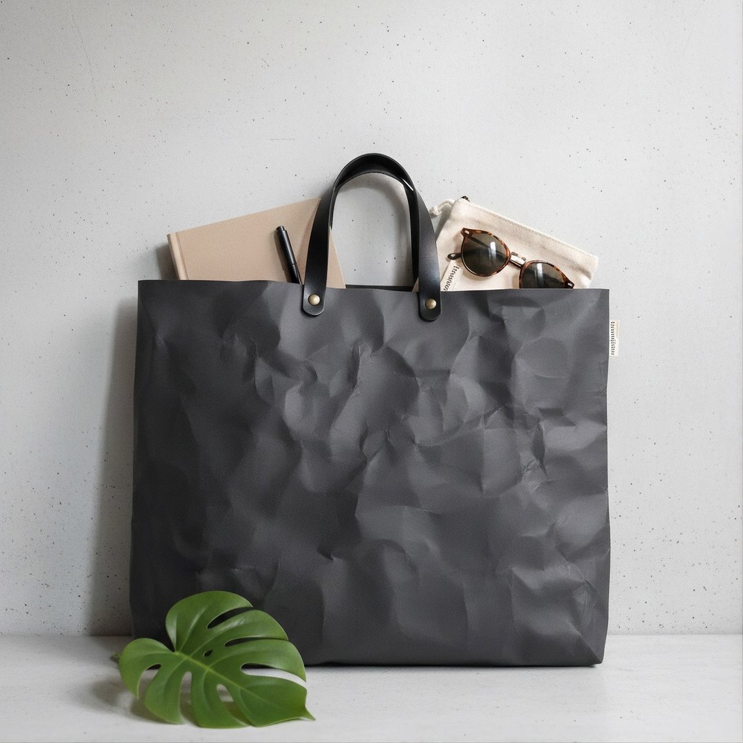 Tote Bag Thin : Tyvek and Kraft paper bag - 公文包/医生包 - 纸 黑色