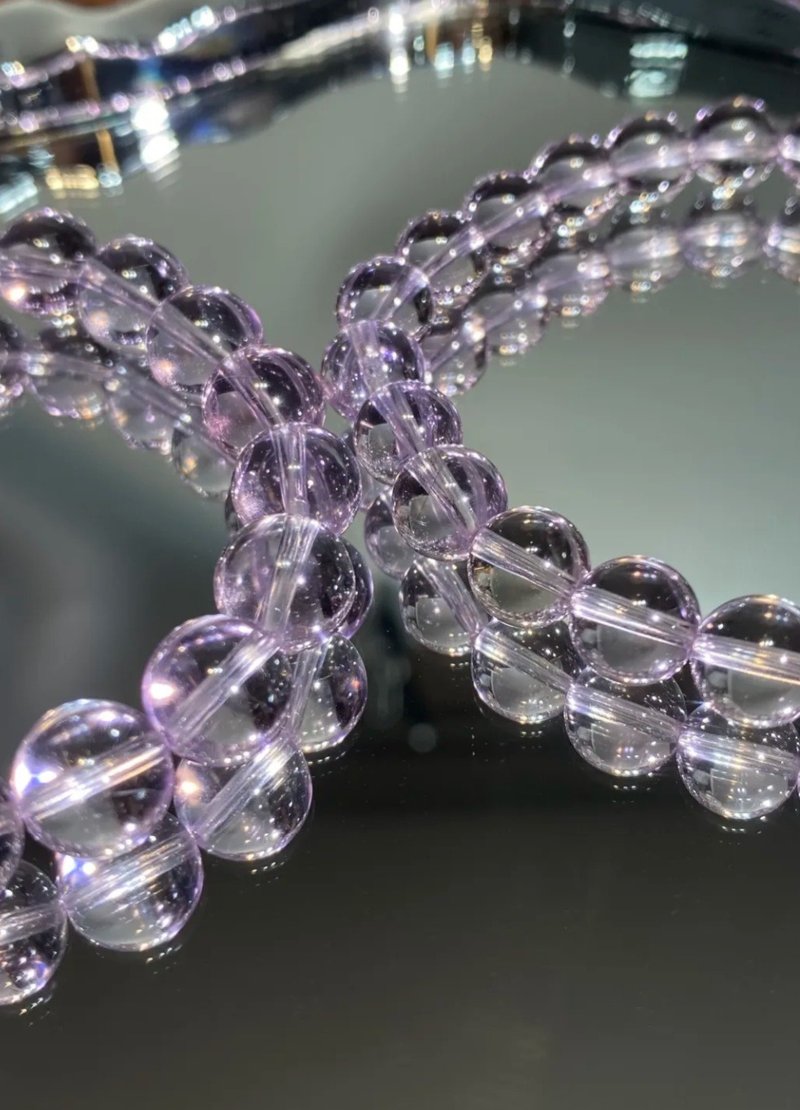 小精品透体玻利维亚紫晶紫水晶手珠手链智慧之石与贵人缘广结人脉 - 手链/手环 - 水晶 紫色