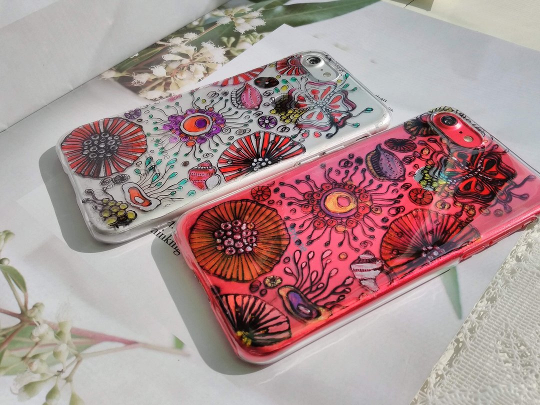 手作彩绘保护壳,iPhone 7及iPhone 8适用, 独一无二 - 手机壳/手机套 - 塑料 多色