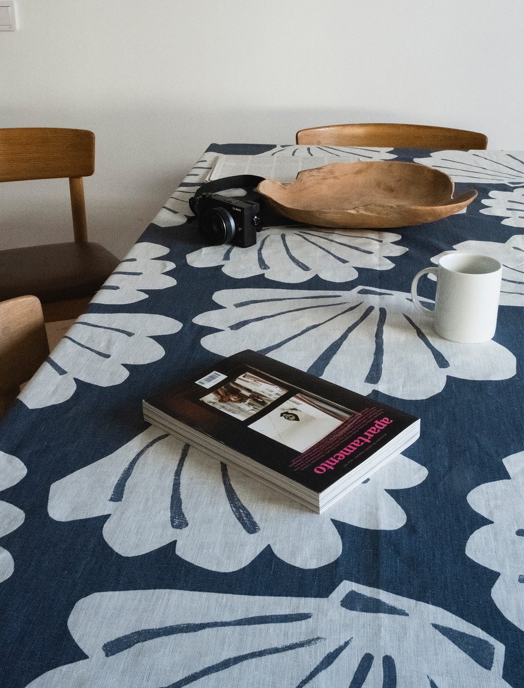 北欧设计款– 贝壳桌巾(149X250cm) SNÄCKA LINEN TABLECLOTH - 餐垫/桌巾 - 棉 蓝色