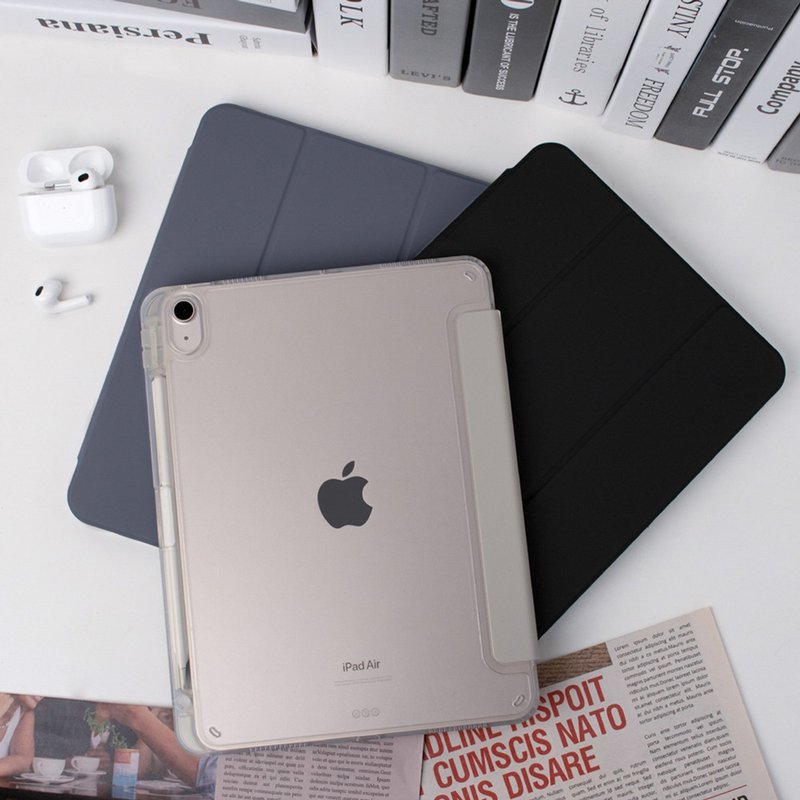 含赠品 | iPad 透明硬底软边气囊保护壳【素色】右侧笔槽款 - 平板/电脑保护壳 - 其他材质 多色