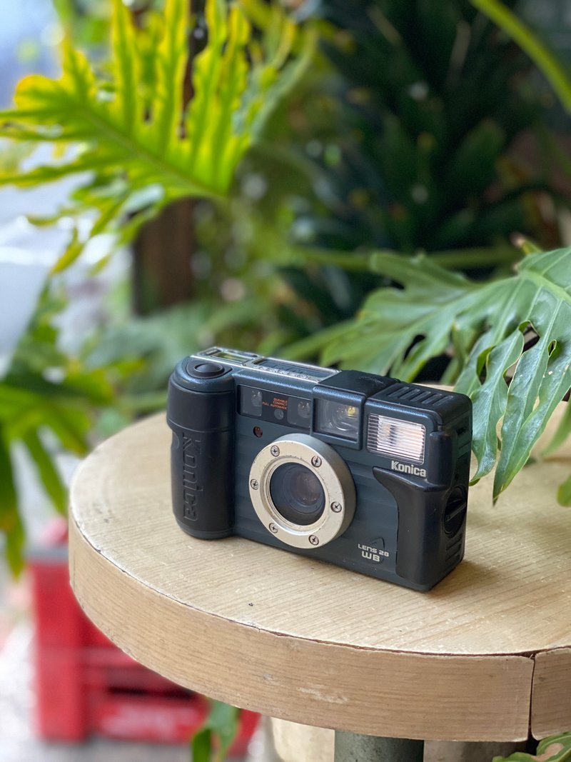 【中古底片相机】Konica 现场监督 Lens 28WB - 相机 - 其他金属 蓝色