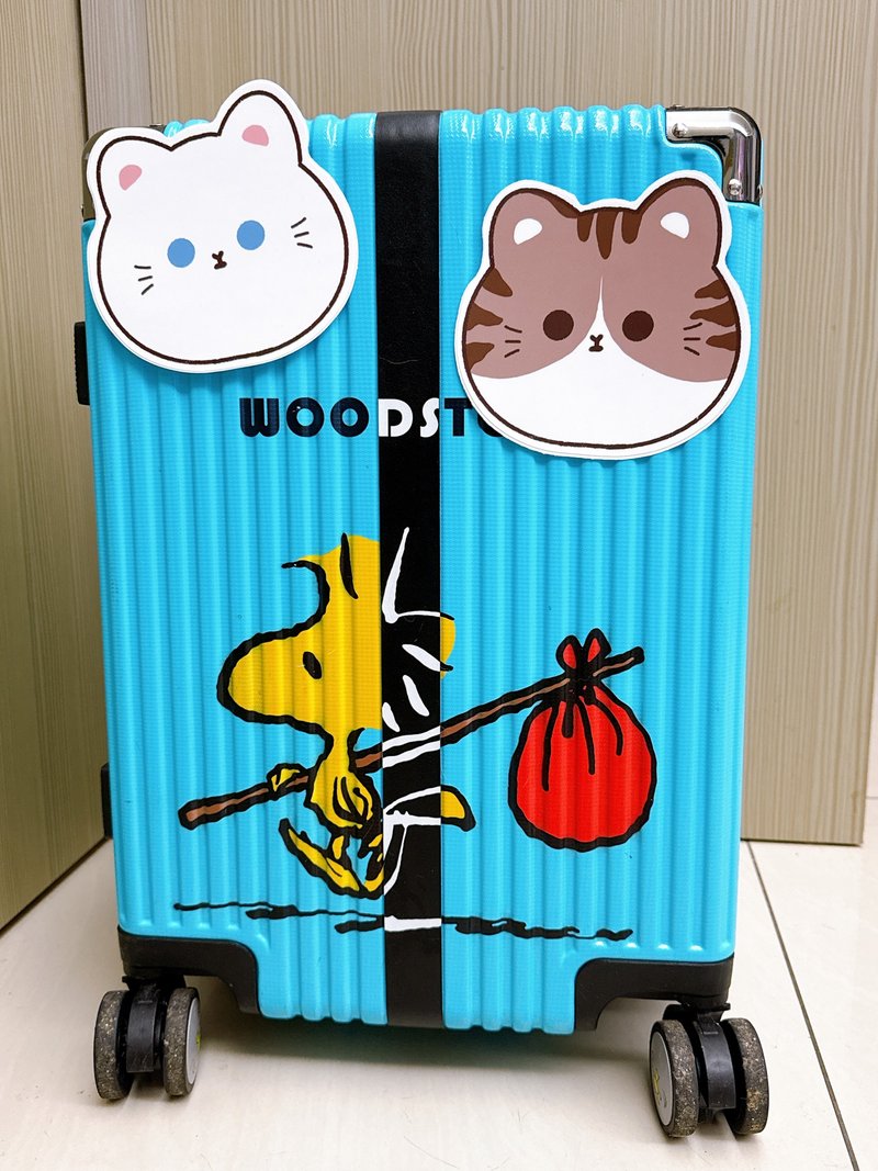 猫咪柑仔店防水行李箱贴纸 猫咪大头 - 贴纸 - 防水材质 
