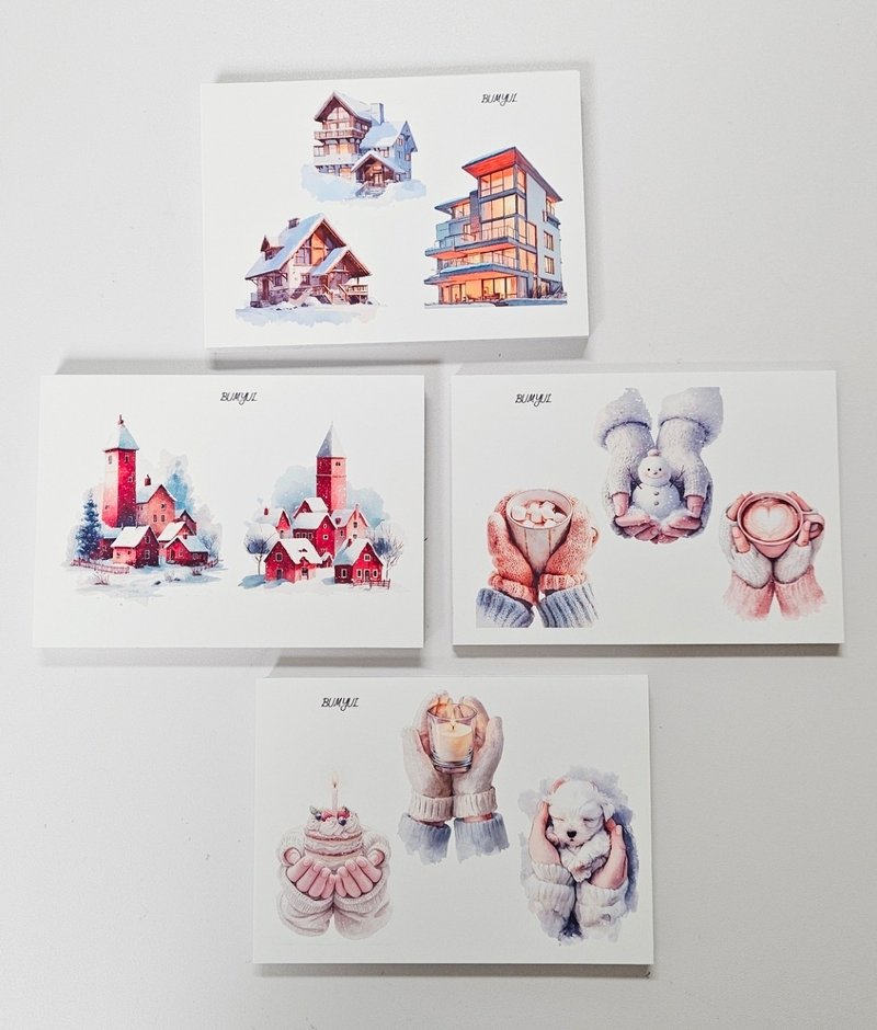 暖暖滑雪日贴纸组 - 便条纸/标签贴 - 纸 多色