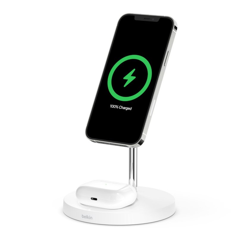 BOOST CHARGE PRO MagSafe2合1无线充电器(白)(三脚插头英标) - 手机充电及周边 - 其他材质 