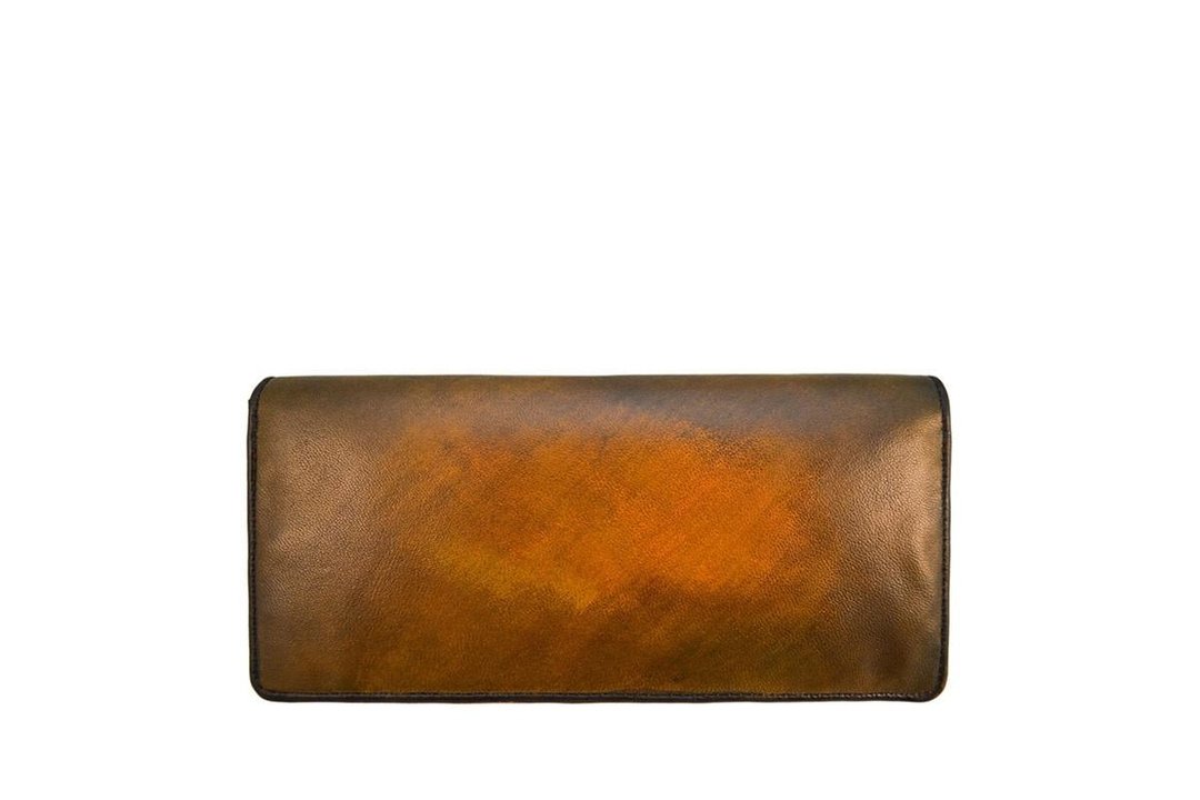 ACROMO Lamb Brown Flat Long Wallet - 皮夹/钱包 - 真皮 咖啡色