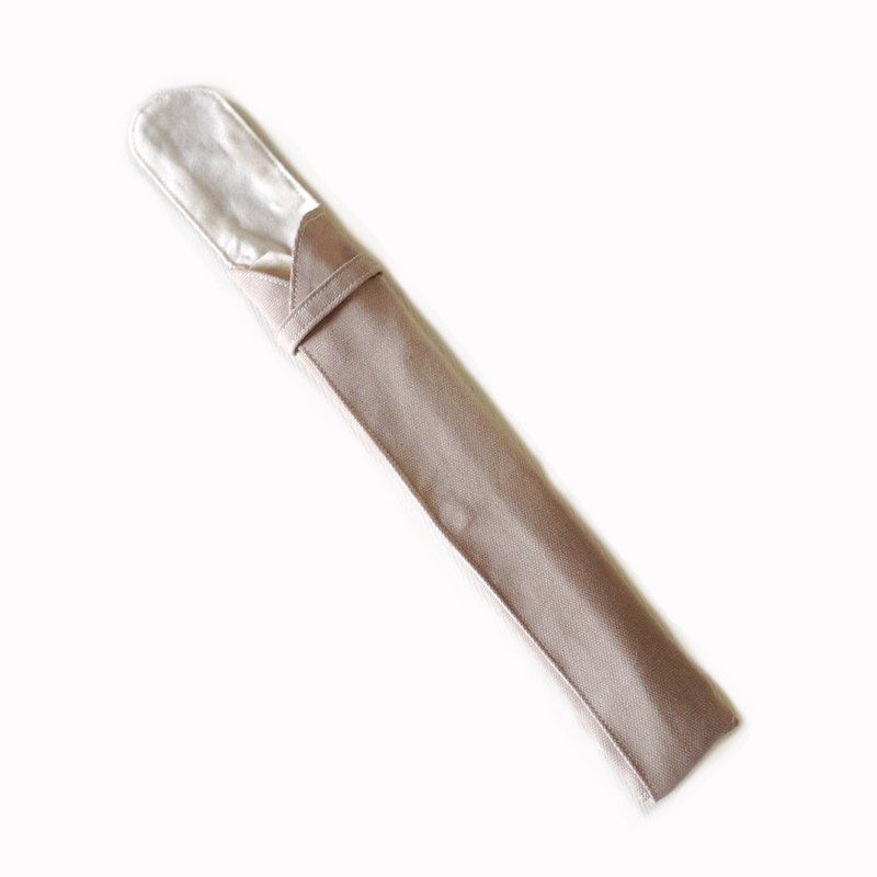 双人有机棉玻璃吸管收纳袋/不包括吸管组/奶茶色 - 环保吸管 - 棉．麻 卡其色