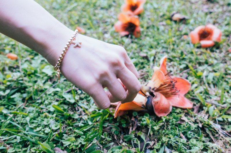 巴布亚系列 海洋手链 长度可订制 - 手链/手环 - 纯银 金色