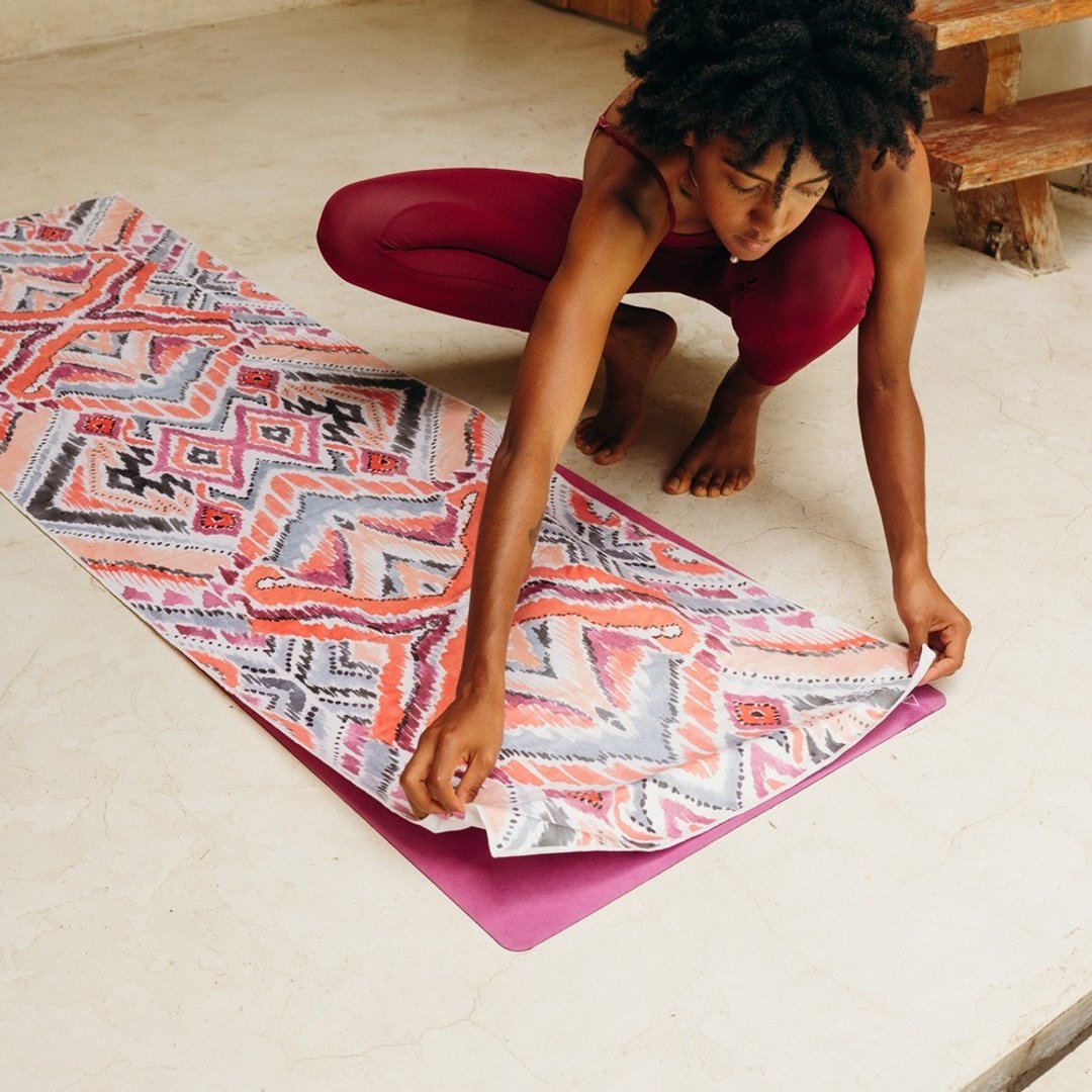 【Yoga Design Lab】Yoga Mat Towel 瑜珈铺巾 - Java (湿止滑) - 运动配件 - 其他材质 橘色