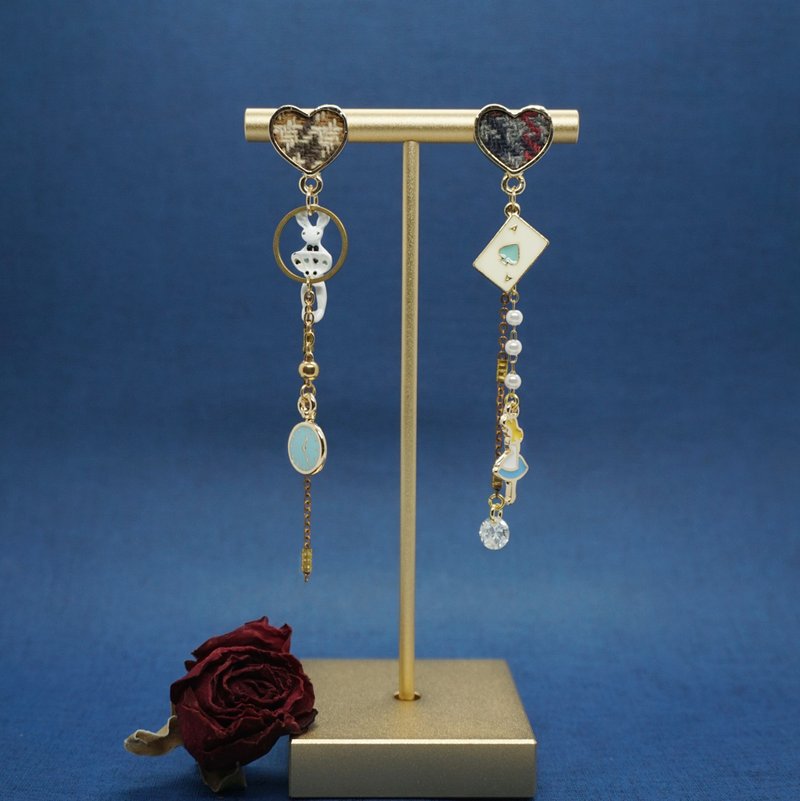 飞机耳 / 原创耳饰 /【白日梦】/ 黄铜 / 锆石 / s925纯银耳针 - 耳环/耳夹 - 铜/黄铜 