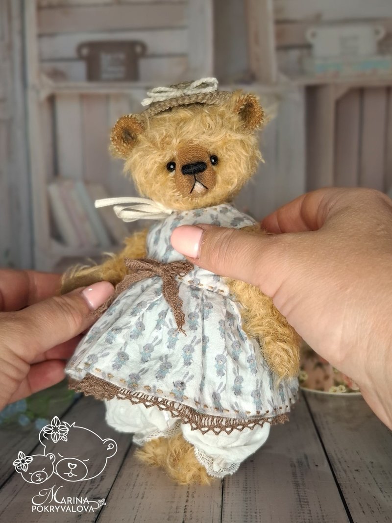 艺术家泰迪熊 马海毛泰迪熊 新年礼物 - 玩偶/公仔 - 其他材质 咖啡色