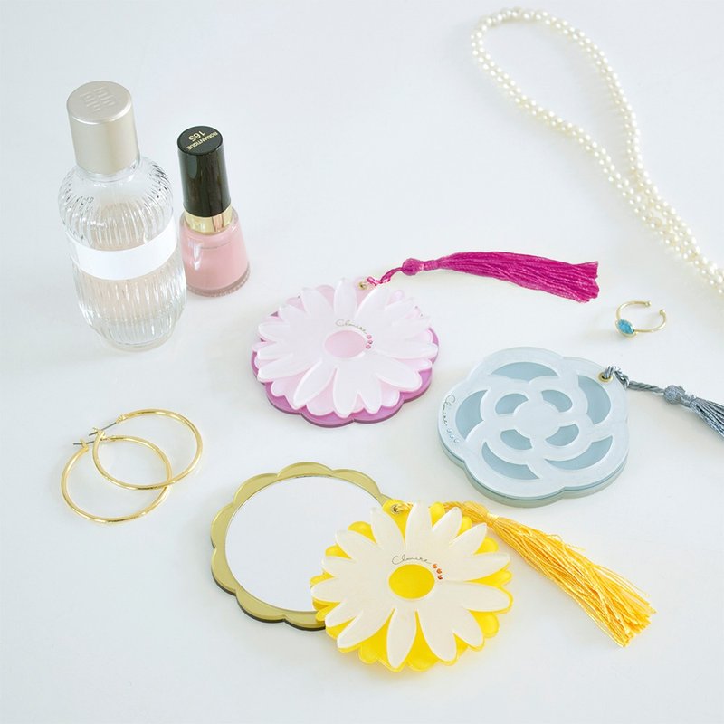 随身镜  Claire Acrylic Slide Compact Mirror - 彩妆刷具/镜子/梳子 - 压克力 粉红色