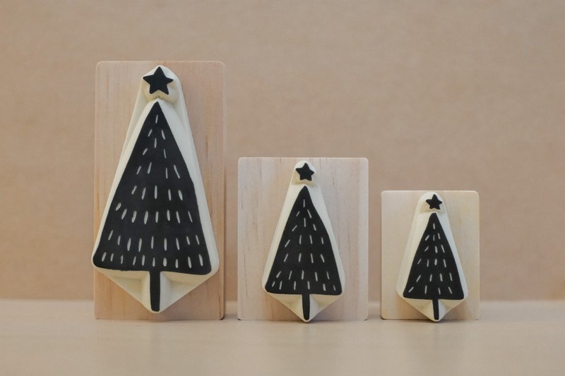 【手刻印章】不只是圣诞树 - 印章/印台 - 橡胶 