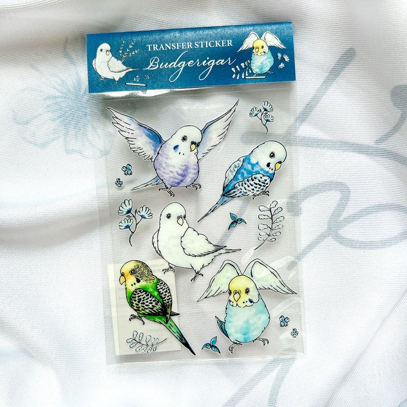转印贴纸 / 虎皮鹦鹉图鉴水晶转印贴纸 - 贴纸 - 塑料 