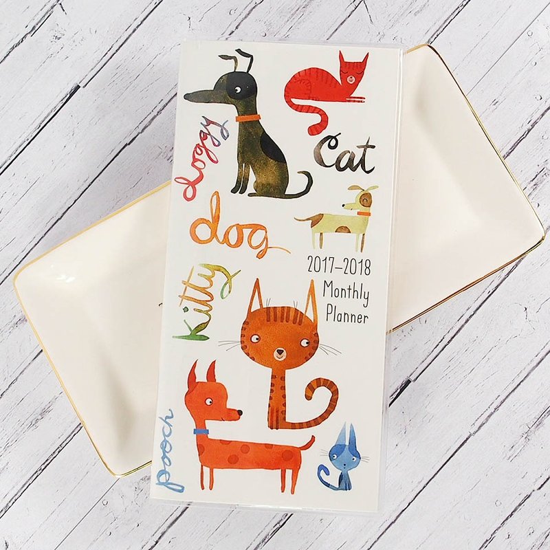 2017-2018月计划手册－猫狗“Hallmark” - 年历/台历 - 纸 白色