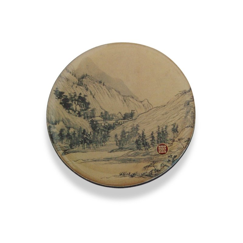 故宫磁贴 富春山居图-河 - 冰箱贴/磁贴 - 其他材质 卡其色