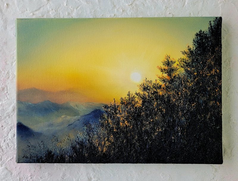 精致手绘油画  霞光  独一无二 - 海报/装饰画/版画 - 棉．麻 