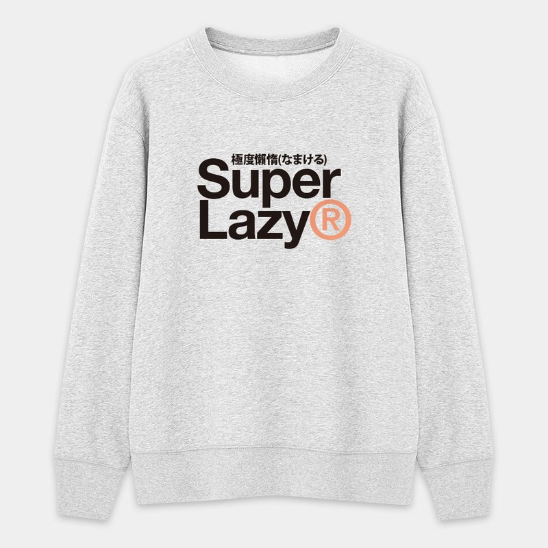 【秋冬新品】极度懒惰 Super Lazy 中性 纯棉大学T 006 - 中性连帽卫衣/T 恤 - 棉 白色