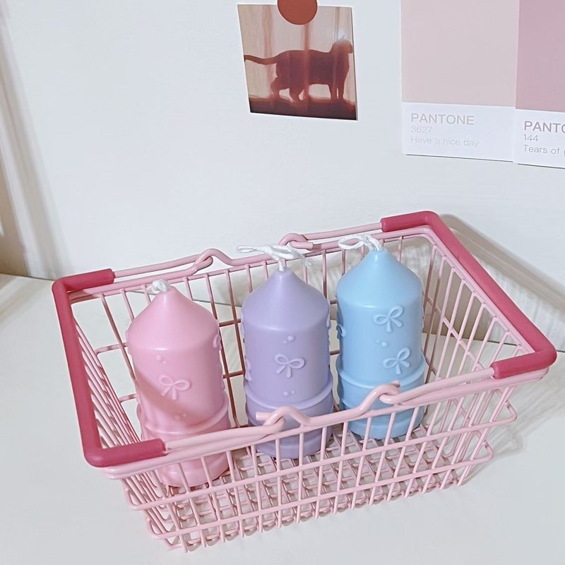 【Miss Luna 露娜小姐】缎带香氛蜡烛 100%天然大豆蜡 - 蜡烛/烛台 - 蜡 多色