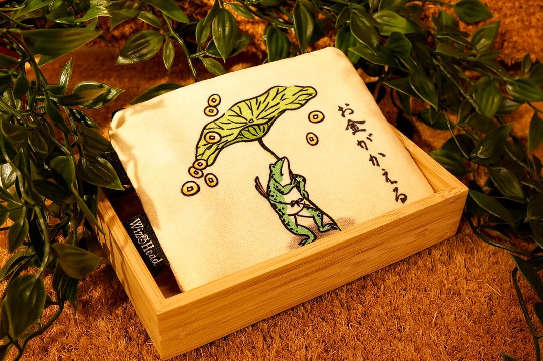 【平安金蛙】鸟兽戏画青蛙-帆布零钱包|收纳袋|万用小包|招财 - 零钱包 - 其他材质 多色