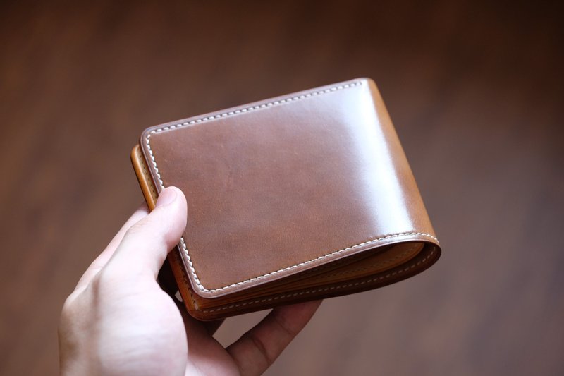 MILDY HANDS - SW01 马臀皮 短夹 银包 Horween shell cordovan - 皮夹/钱包 - 真皮 咖啡色