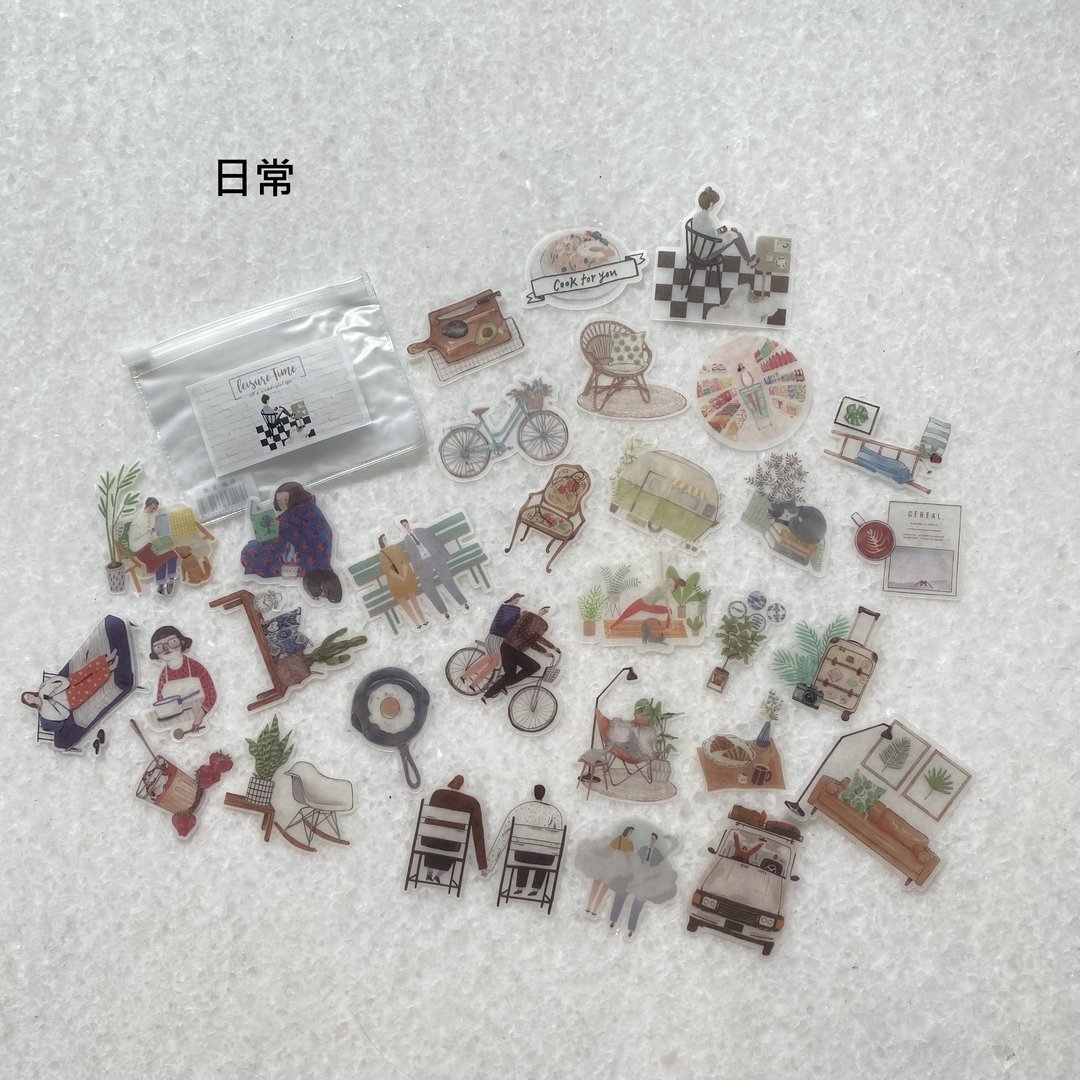 手帐 素材 贴纸包 日常 两人世界 - 贴纸 - 纸 