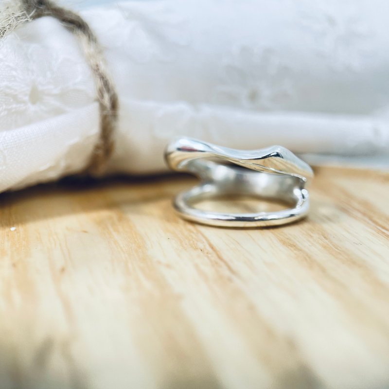 melt ring 087 - 戒指 - 其他金属 银色