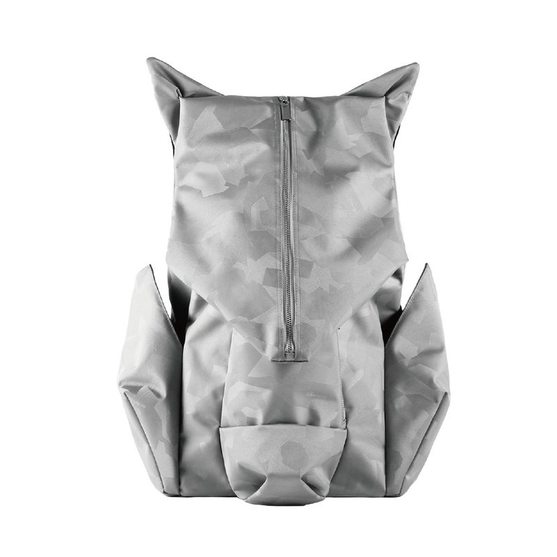 Silver Camouflage Wild Boar Backpack - 后背包/双肩包 - 其他人造纤维 银色
