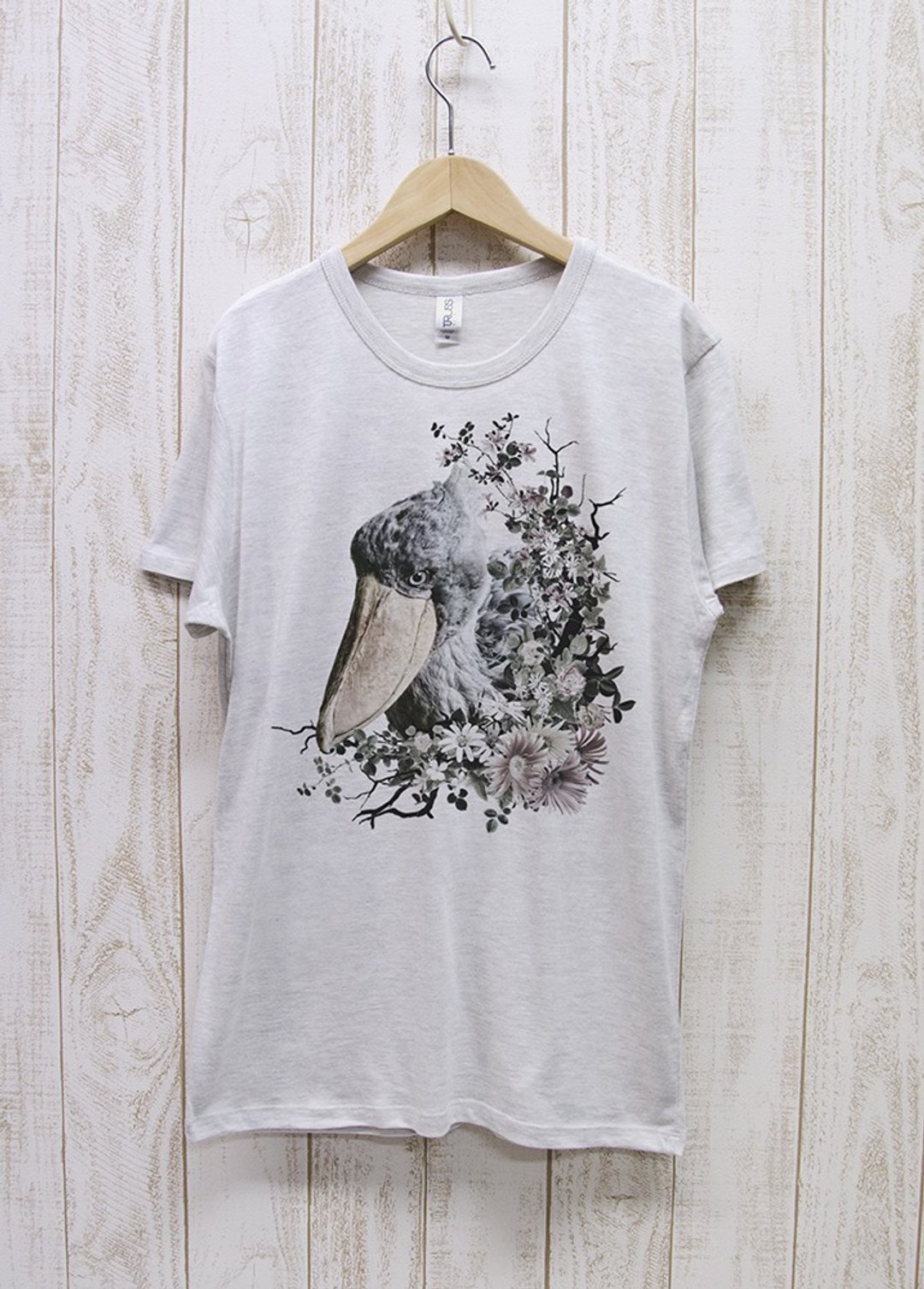 ronron HUSHBILL Tee Calld? 炭灰色 / R036-TT-HWH - 中性连帽卫衣/T 恤 - 棉 白色