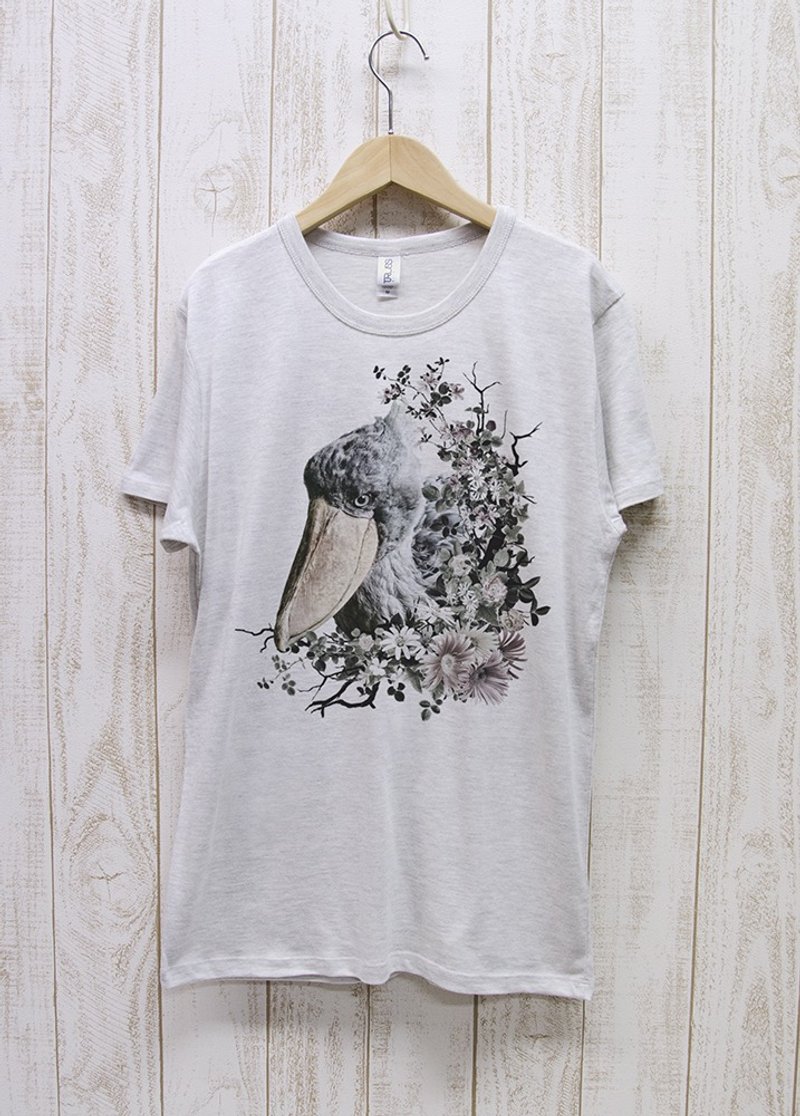 ronronHUSHBILL Tee　Calld?　ヘザーホワイト / R036-TT-HWH - 中性连帽卫衣/T 恤 - 棉．麻 白色