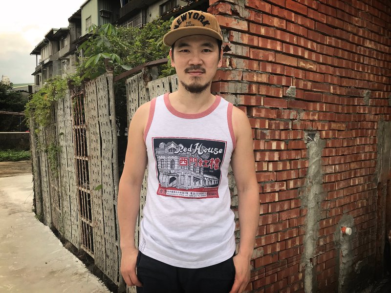 复古背心-西门红楼(限量发行 剩M号) 男女同款 - 男装背心 - 棉．麻 