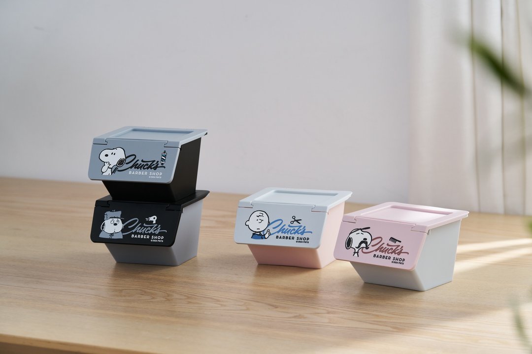 SNOOPY 史努比 复古理发厅造型回纹针置物盒 2 入组 - 收纳用品 - 塑料 