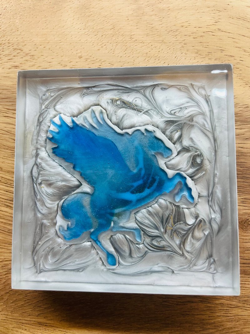 飞马水晶砖杯垫摆饰 - 杯垫 - 树脂 银色