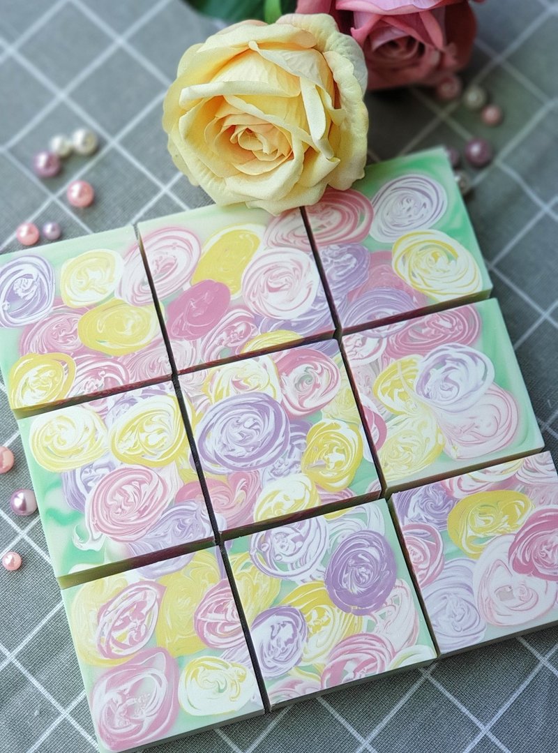 沐芳手工皂 薰衣草甜杏保湿皂-玫瑰花园 - 肥皂/手工皂 - 其他材质 多色