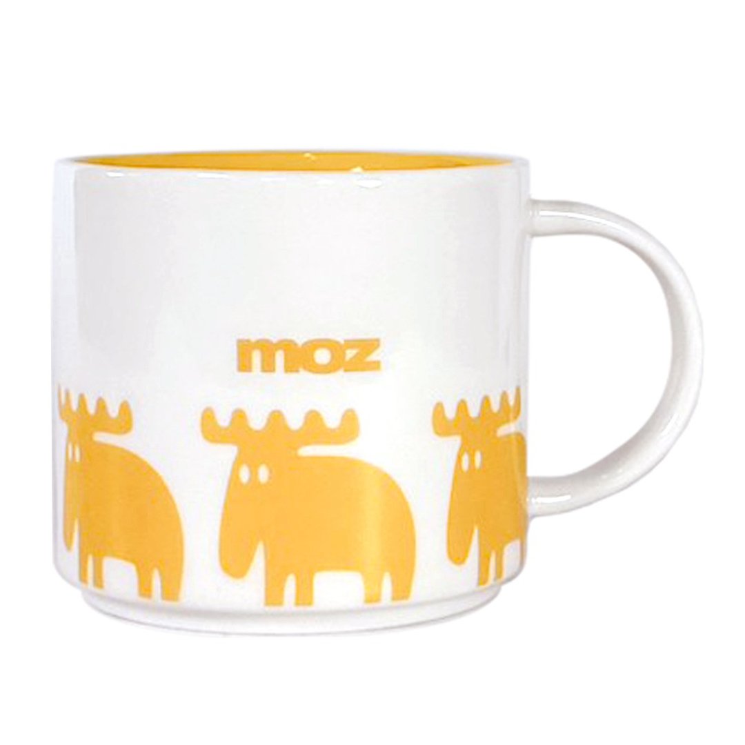 moz瑞典 北欧驼鹿叠叠马克杯440ml(香蕉黄) - 咖啡杯/马克杯 - 其他材质 黄色